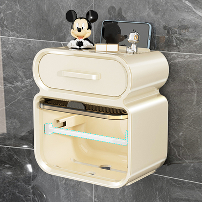 卫生间纸巾盒壁挂式厕所卫生纸置物架厕纸抽纸盒卷纸筒厕所纸巾架