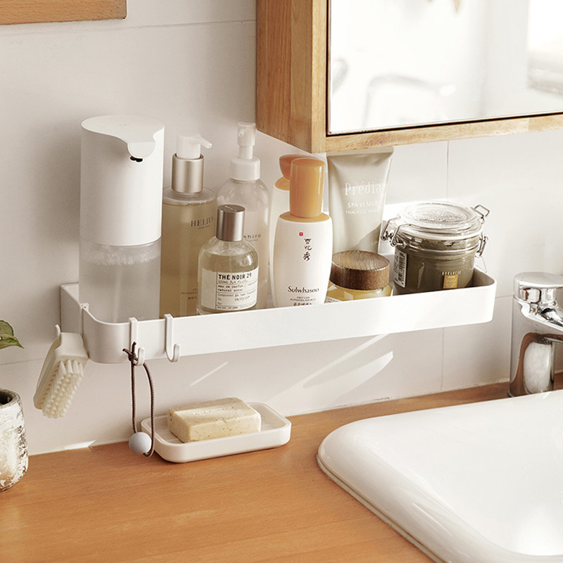 浴室置物架免打孔厕所墙上壁挂沥水架卫生间洗漱台用品三角收纳架