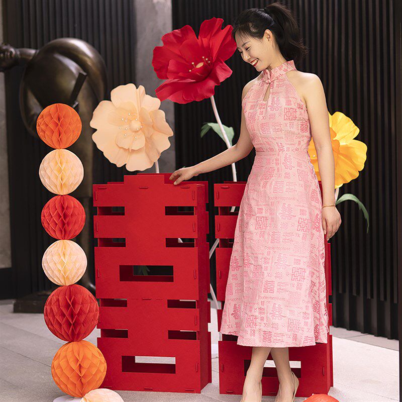 结婚礼立体喜字摆件婚房布置双囍贴新婚房卧室客厅装饰婚庆用品