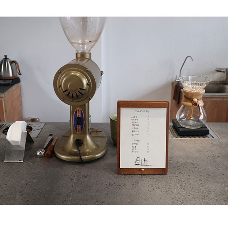 缅甸柚木菜单夹咖啡店吧台餐牌民宿桌面展示牌