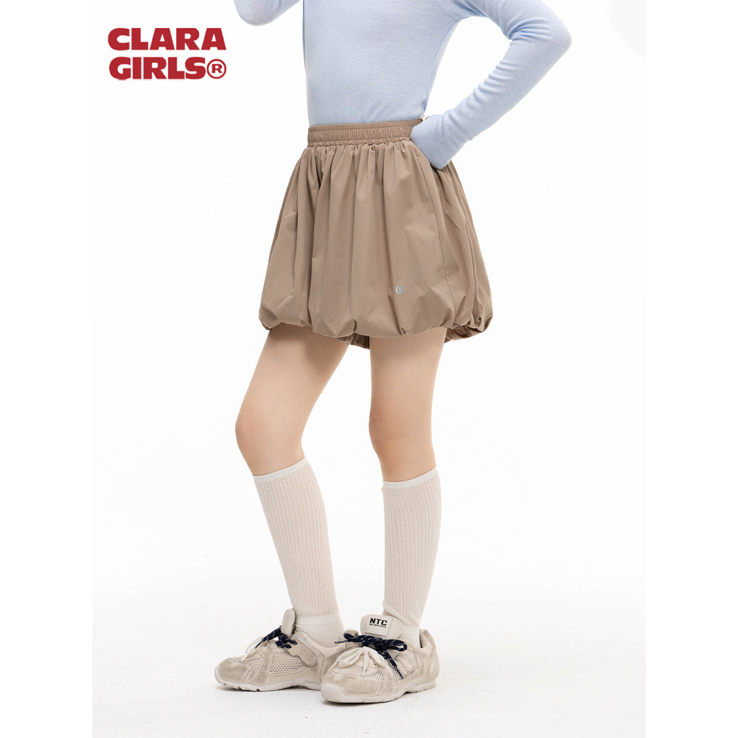 claragirls｜女童花苞裙裤2026年春季速干防泼水儿童运动蓬蓬短裙