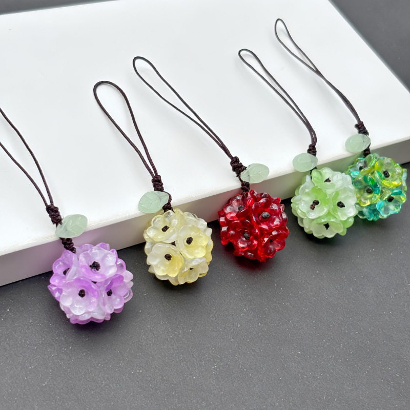 手机链挂饰手工编织琉璃花球手机挂件绣球花包包挂饰车挂件小礼物,节庆用品/礼品,手机链,淘宝优惠券,粉丝福利购,淘宝优惠卷