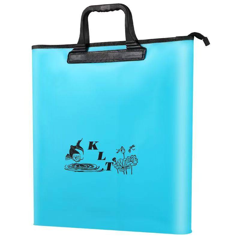 加宽底渔具包鱼护包手提袋EVA鱼护加厚防水带侧兜收纳折叠渔护包