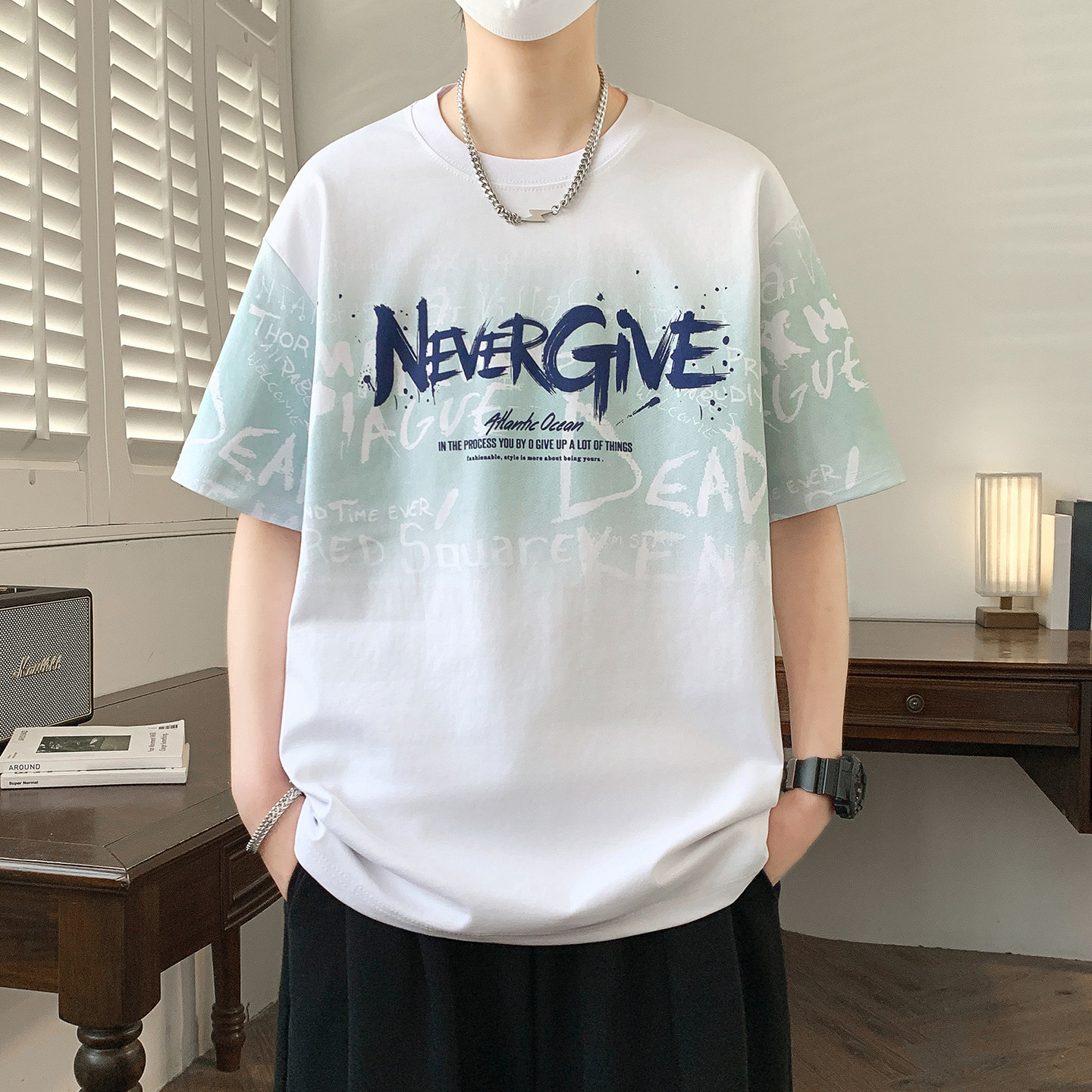 休闲风花生青少年男士短袖T恤2026夏季学院风潮流学生宽松百