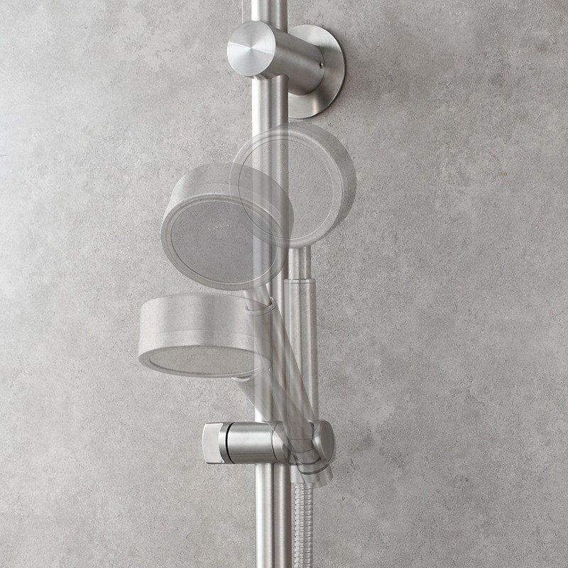 304不锈钢免打孔淋浴杆手持花洒升降杆淋浴简易套装浴室花洒支架