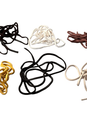 WANGWANG高桥羽毛搭配琉璃珠鹿皮绳子鹿皮3mm宽度项链皮绳