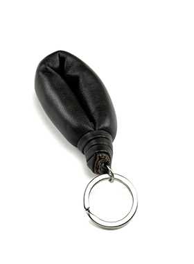 WANGWANG真皮头层牛皮羊皮黑棕潮流玩物时尚小挂坠钥匙扣配件