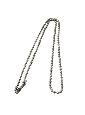 WANGWANG合金4MM复古做旧CS五角星潮流街头圆珠百搭圆球吊坠项链