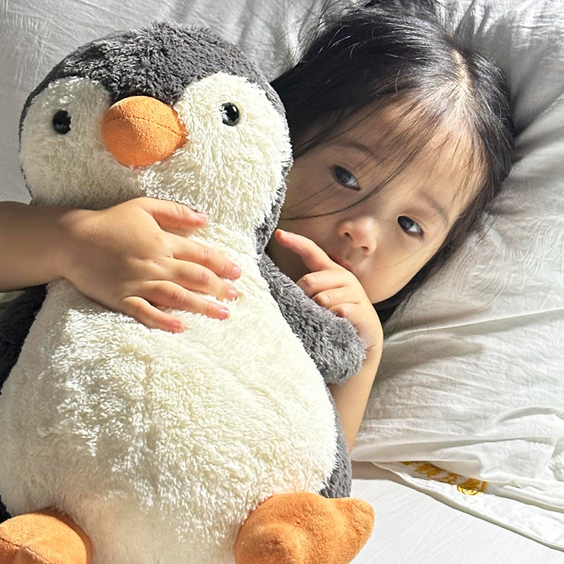 速发可鹅企鹅玩偶花生企爱毛绒孩具玩安抚娃娃床上抱睡车载