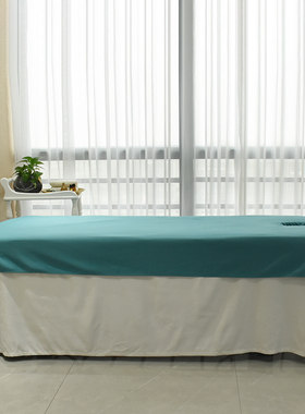 快速发货美容院床单亲肤感纯色防尘罩H趴洞巾加大隔脏单件带洞推