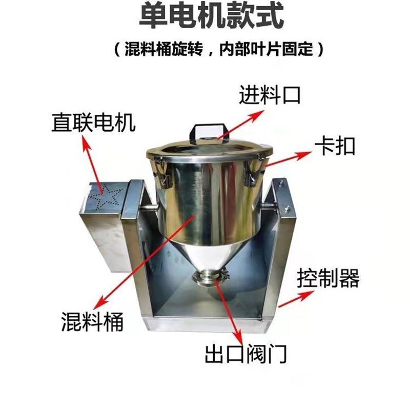 快速发货不锈钢j实验室静音食品化工医药粉末多功能搅拌混料机,五金/工具,其他机械五金,淘宝优惠券,粉丝福利购,淘宝优惠卷