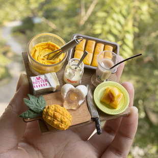 原创软陶台湾凤梨酥珍珠奶茶冰箱贴 手工磁性摆件 旅游纪念伴手礼