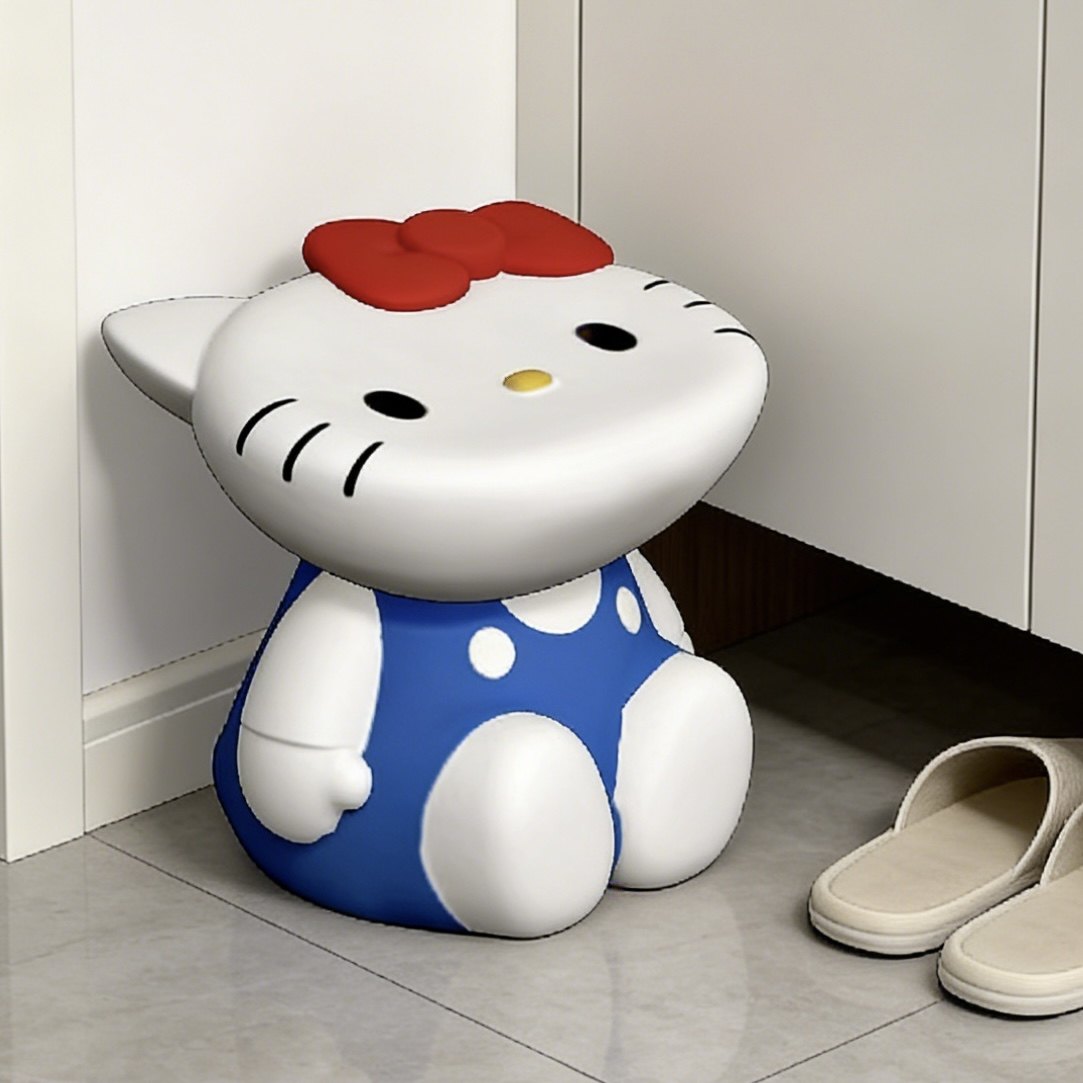HELLO Kitty猫换鞋凳椅子多功能儿童桌床头摆件家居可爱卡通装饰,家居饰品,装饰摆件,淘宝优惠券,粉丝福利购,淘宝优惠卷