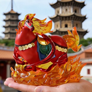 正版泉州六合同马赤兔马周边手办国潮文创摆件机甲马创意马年礼物