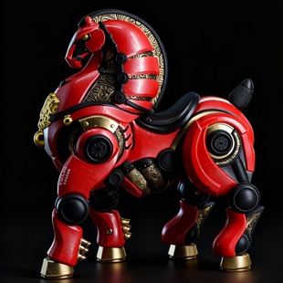 2026马年泉州文创周边赛博机械马收藏品摆件赤兔马儿童本命年礼物