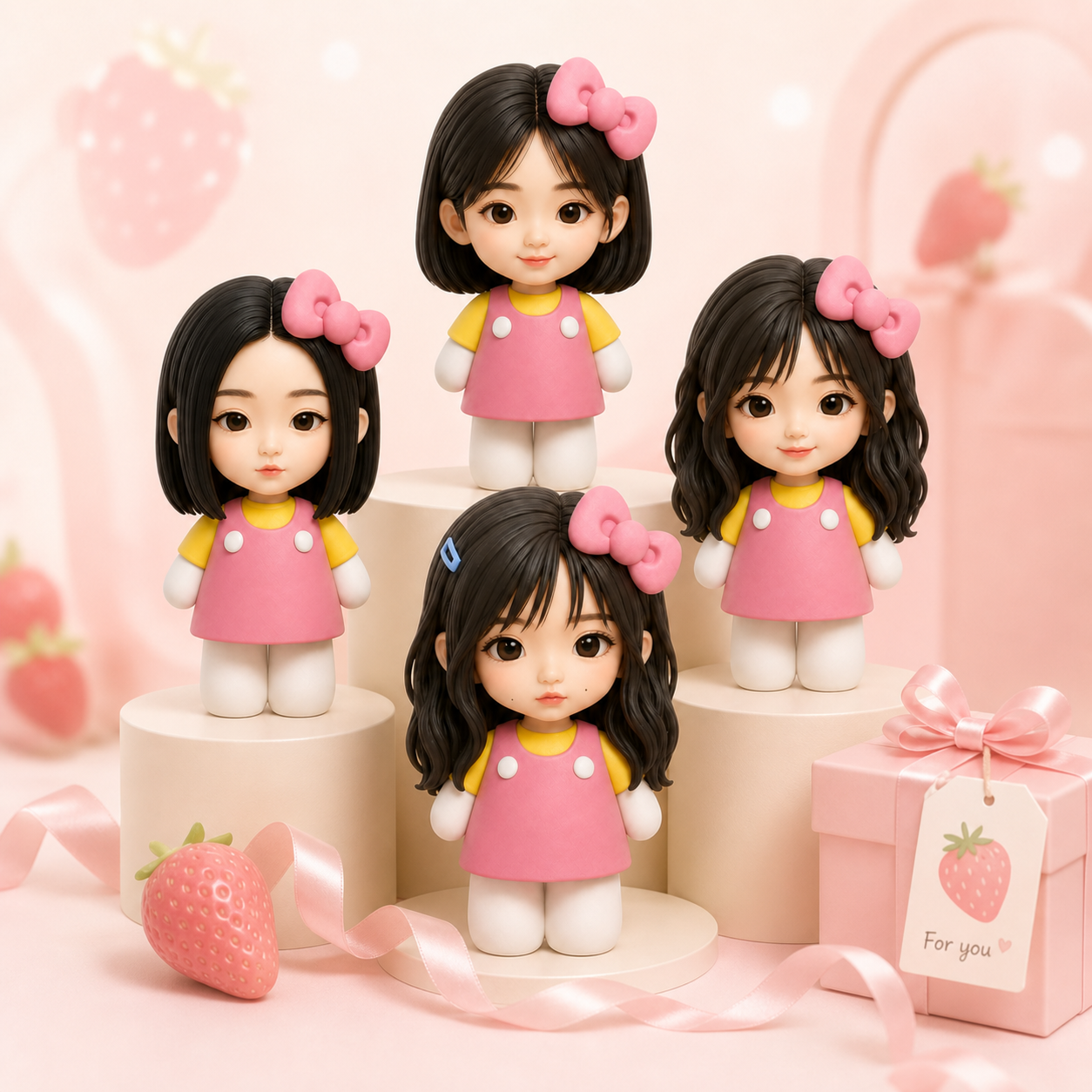 创意HelloKitty定制真人照片Q版人偶Diy头像专属设计手办生日礼物