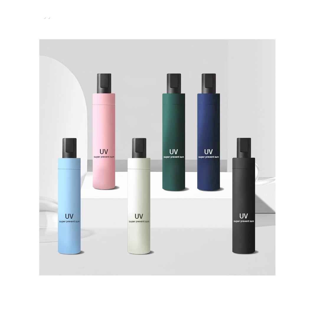 晴雨两用手动8骨遮阳UV太阳伞男女折叠轻便携带黑胶加厚防晒雨伞