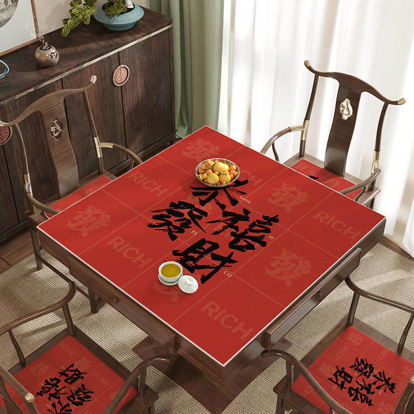 麻将桌桌布加厚消音手搓扑克牌桌垫正方形防滑耐脏免打理专用垫子