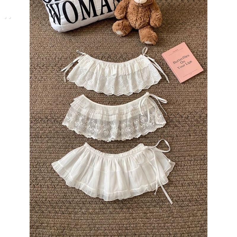 叠穿小裙帘设计师款屁帘时尚百搭屁帘裙边屁帘腰封屁帘网纱半裙