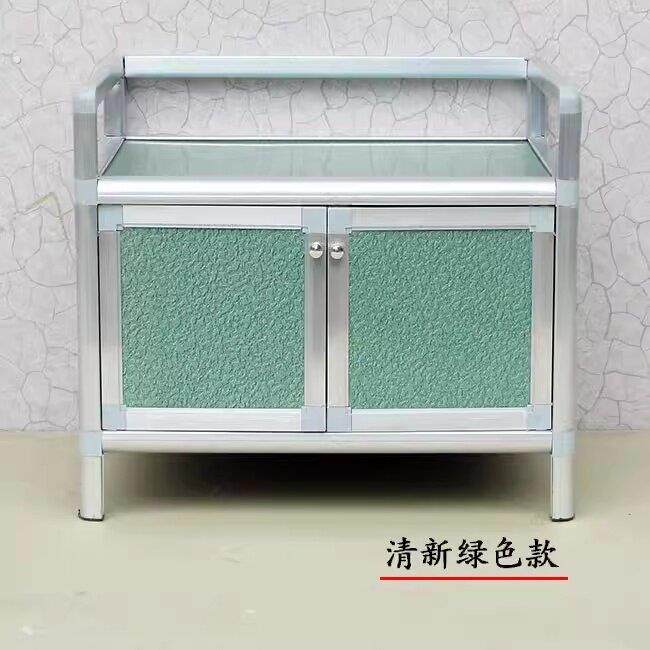 。加厚304不锈钢整体橱柜简易碗盘柜出租房用家庭厨房放碗的小柜