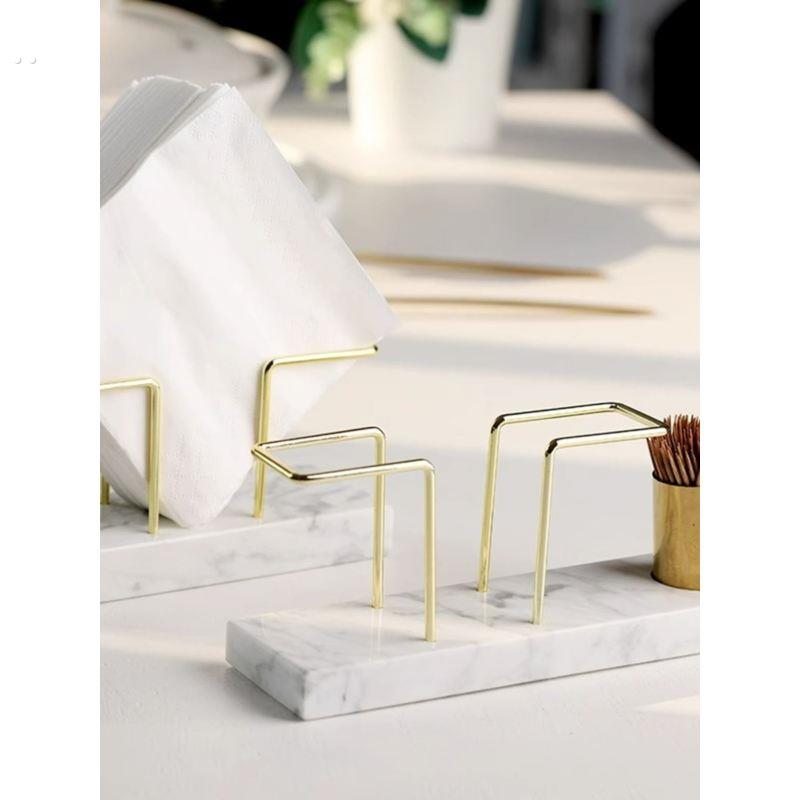 Rocec大理石牙签收纳盒纸巾架咖啡厅酒店餐厅专用创意简约牙签筒