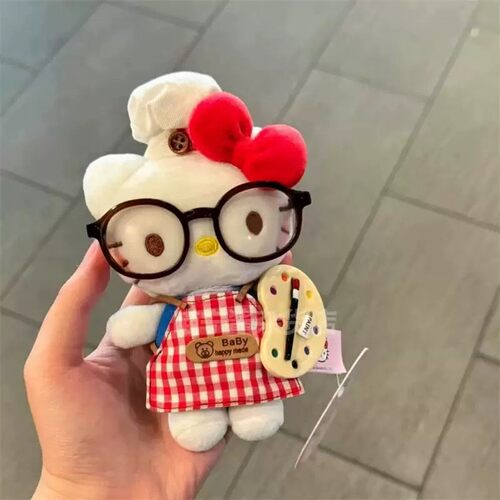 hellokitty包包挂件毛绒公仔钥匙扣小玩偶书包挂饰哈喽kitty娃娃
