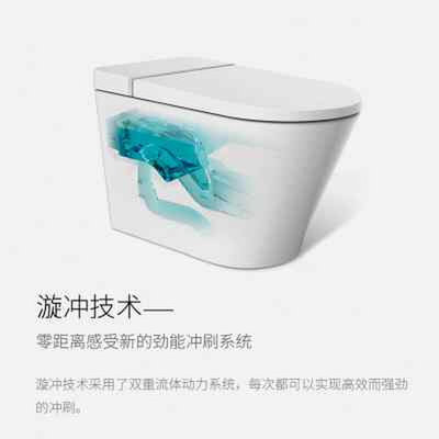 新款瑞士普莱无水箱纯平坐便器W330-0431H-M1家用普通马桶陶瓷易