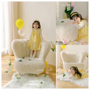 套装舒适女童针织连衣裙气质韩系小女孩甜美黄色休闲背心裙两件套