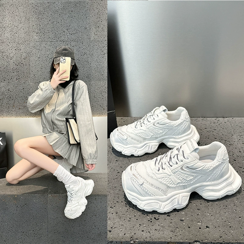 厚底老爹鞋女2026春季新款女鞋欧洲站百搭增高舒适休闲运动鞋学生