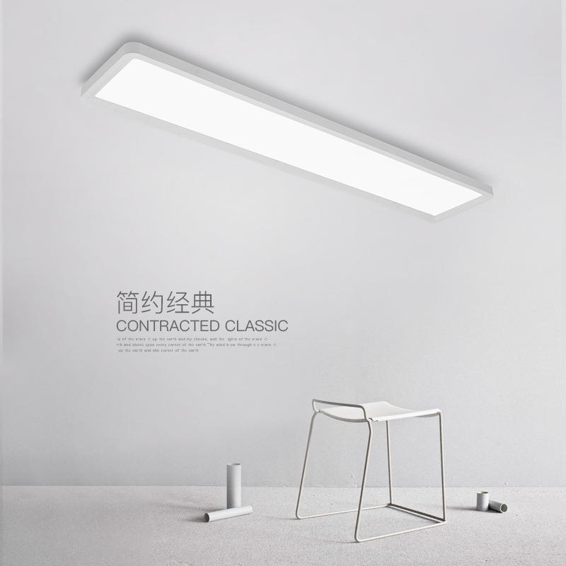 亚克力led吸顶灯办公室书房灯过道走廊长方形铝材长条超薄灯具