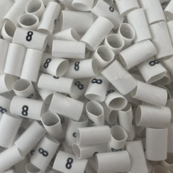 定制热缩管号码1-60MM电工电线标识套管数字0-9英文汉字符号白色