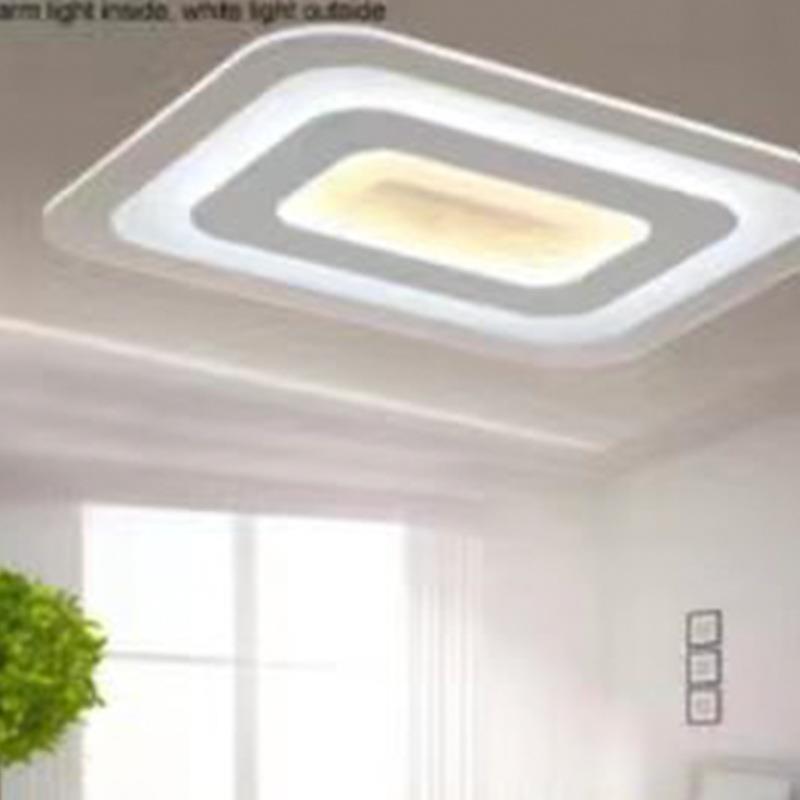 超薄LED吸顶灯 长方形大厅灯现代简约大气家用客厅灯调光卧室灯具