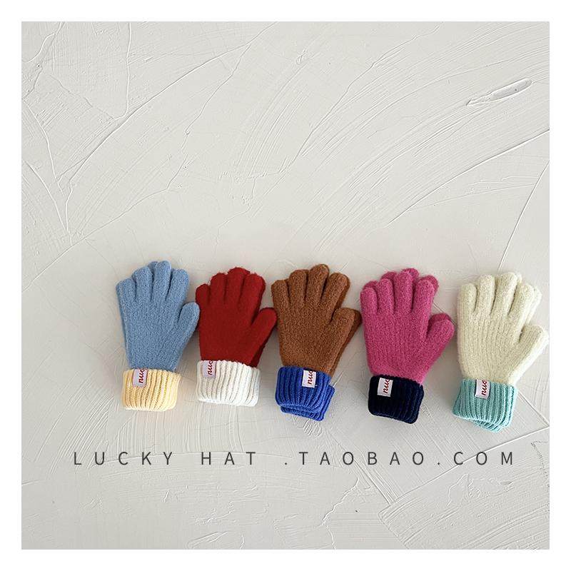 分指可触屏~儿童五指手套冬季男童女童拼色户外骑行针织羊绒手套,童装/婴儿装/亲子装,手套,淘宝优惠券,粉丝福利购,淘宝优惠卷