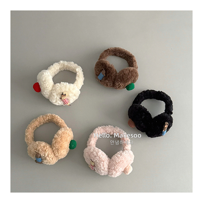 makesoo儿童可爱卡贴布毛绒耳罩