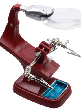 途缘Tuyuan带LED灯维修放大USBG台式360转动维修灯工业放大镜