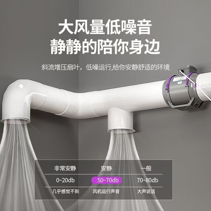 饭店专用排风扇商用管道抽风机强力厨房H家用油烟排气扇增压换气