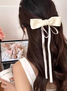 甜美蝴蝶结飘带发夹女2025新款