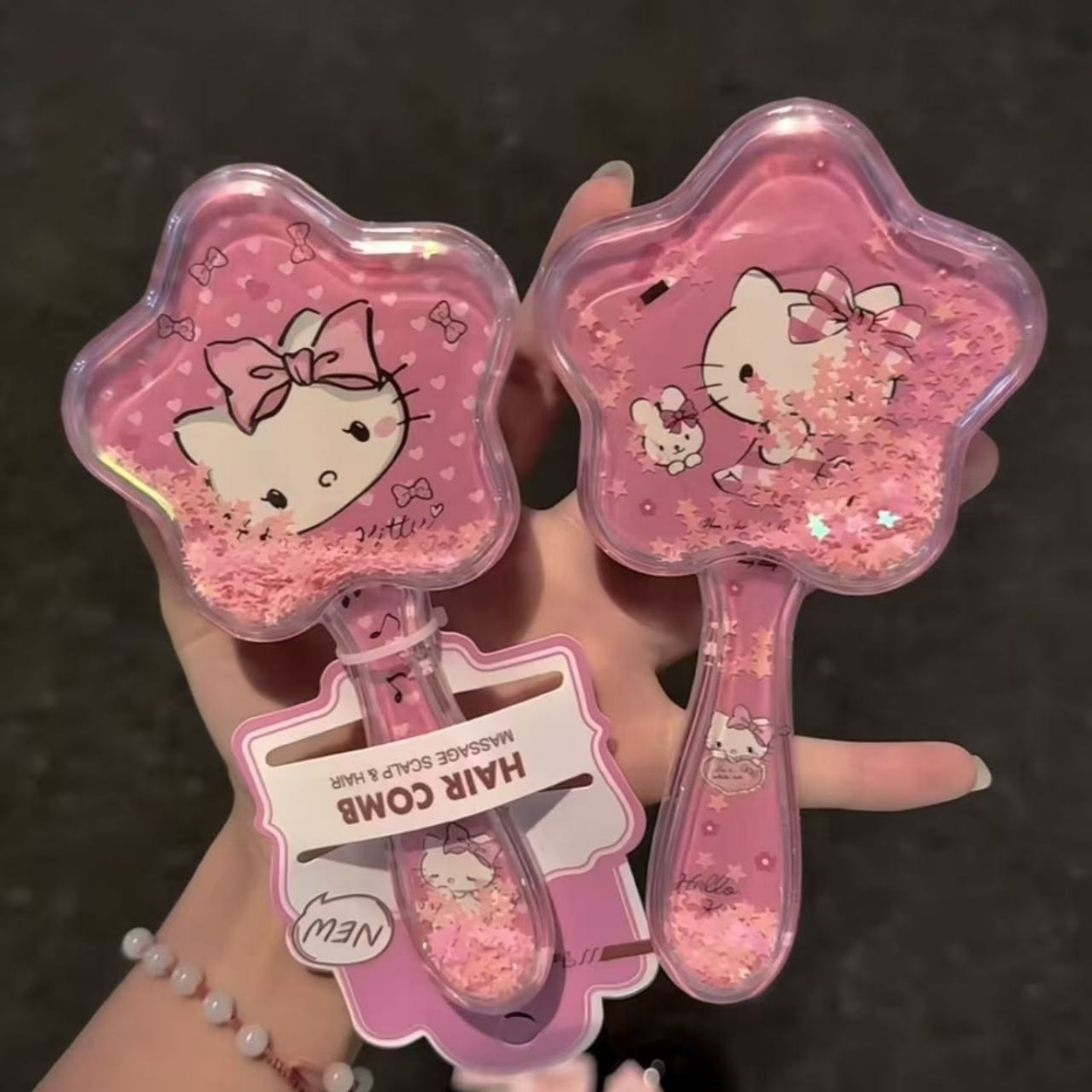 可爱HelloKitty卡通气囊少女按摩心顺发气垫梳子梳
