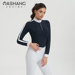 T恤专业马术比赛训练上衣LSW513 赛事长袖 Mashang Equine女款