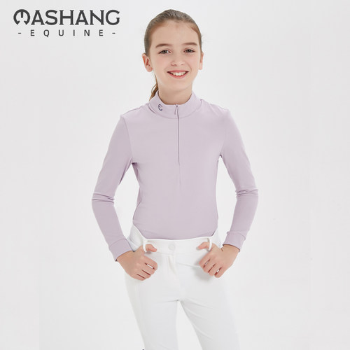 Mashang Equine女童休闲骑马长袖T恤春夏马术T恤EHG508