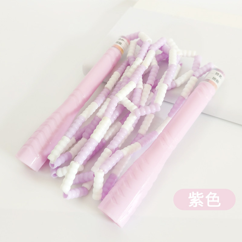 儿童竹节跳绳橡胶不打结