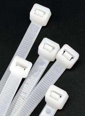 黑白色自锁式尼龙扎带10*650mm加长防盗固定锁紧卡扣累死狗束线带