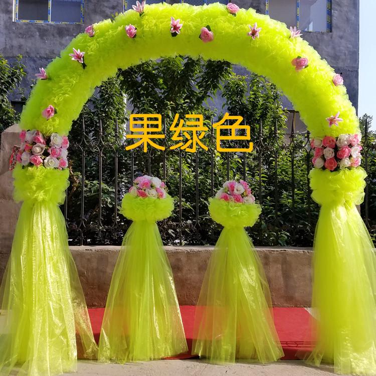 绢花拱门婚庆花门幸福门业店庆活动拱门花拱门道具婚礼花门开成品