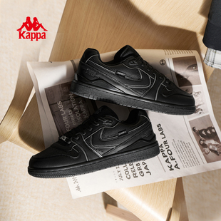 小流星黑色板鞋 运动鞋 男款 厚底休闲鞋 子女 2025秋冬新款 Kappa男鞋