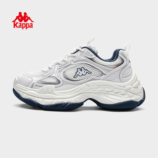 Kappa女鞋厚底老爹鞋女款2026新款银色复古百搭休闲鞋子女运动鞋
