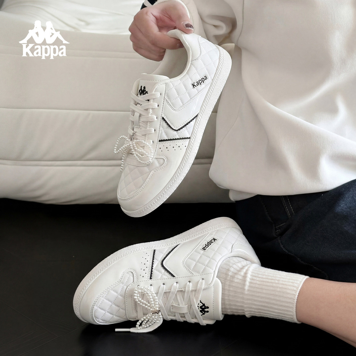 Kappa女鞋白色德训鞋欢迎选购图片