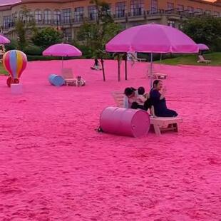 定制粉砂彩细砂网红沙厂家直销无毒装无滩味砂定制各MHG种包高温