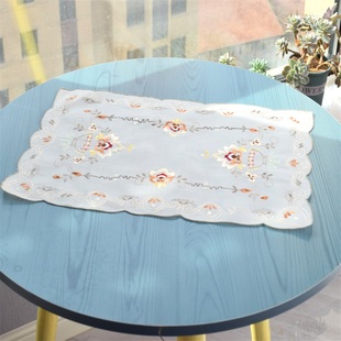 外贸出口 生丝手绣花怀旧布艺杯垫盘垫餐垫花瓶垫 收藏品