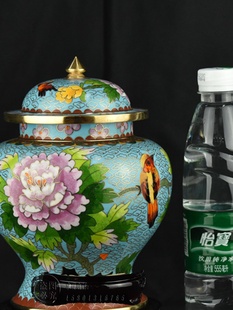 销北京特产景泰蓝8寸将军罐铜胎珐琅珐琅茶叶罐摆件送老人新年厂