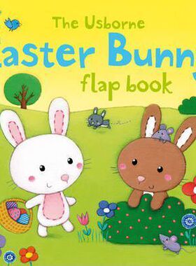 现货 进口英文原版 复活节兔子皮瓣书  Easter Bunny Flap Book 尤斯伯恩  Usborne First Sticker Books